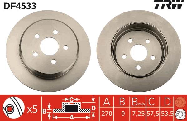 TRW DF4533 - Kočioni disk www.molydon.hr