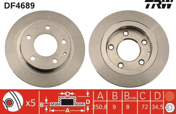 TRW DF4689 - Kočioni disk www.molydon.hr