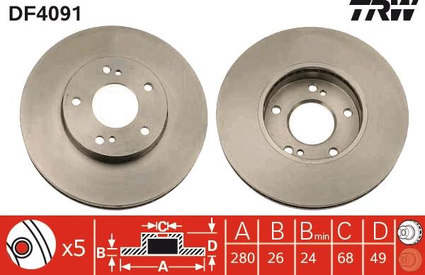 TRW DF4091 - Kočioni disk www.molydon.hr