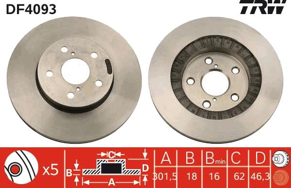 TRW DF4093 - Kočioni disk www.molydon.hr