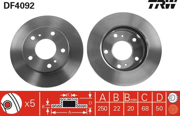 TRW DF4092 - Kočioni disk www.molydon.hr