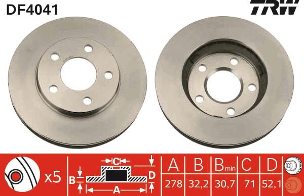 TRW DF4041 - Kočioni disk www.molydon.hr