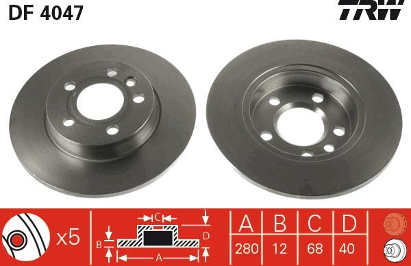 TRW DF4047 - Kočioni disk www.molydon.hr