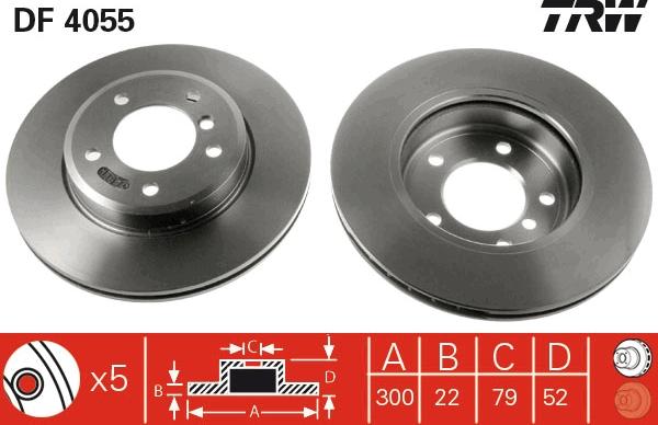 TRW DF4055 - Kočioni disk www.molydon.hr