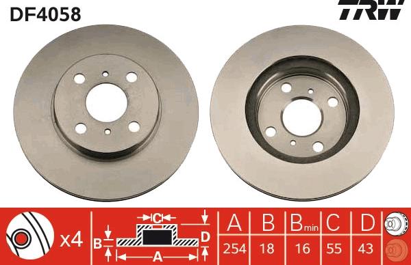 TRW DF4058 - Kočioni disk www.molydon.hr