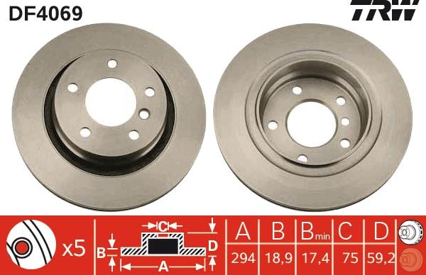 TRW DF4069 - Kočioni disk www.molydon.hr