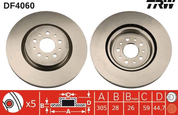 TRW DF4060 - Kočioni disk www.molydon.hr