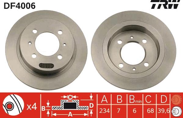 TRW DF4006 - Kočioni disk www.molydon.hr