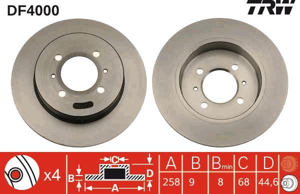 TRW DF4000 - Kočioni disk www.molydon.hr