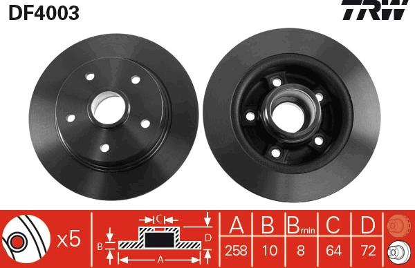 TRW DF4003 - Kočioni disk www.molydon.hr