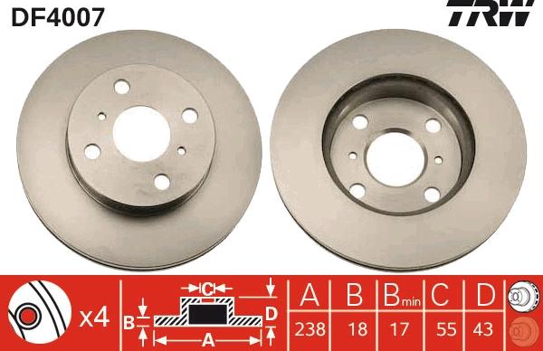 TRW DF4007 - Kočioni disk www.molydon.hr