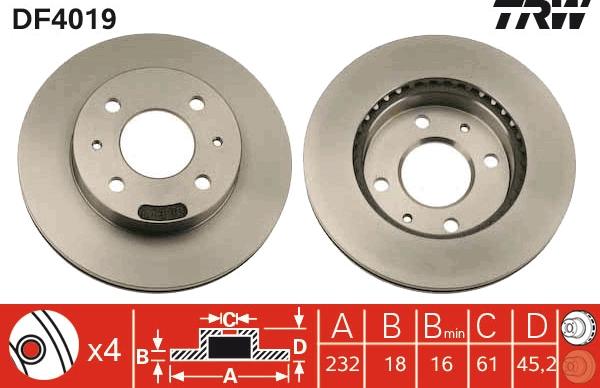 TRW DF4019 - Kočioni disk www.molydon.hr