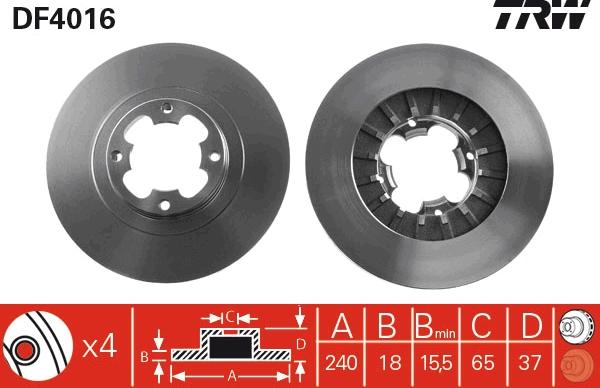 TRW DF4016 - Kočioni disk www.molydon.hr