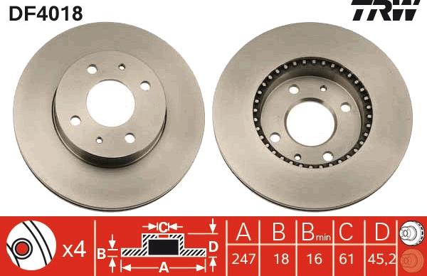 TRW DF4018 - Kočioni disk www.molydon.hr