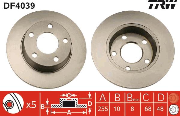 TRW DF4039 - Kočioni disk www.molydon.hr