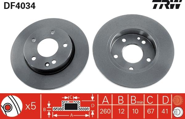 TRW DF4034 - Kočioni disk www.molydon.hr