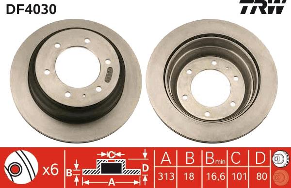 TRW DF4030 - Kočioni disk www.molydon.hr