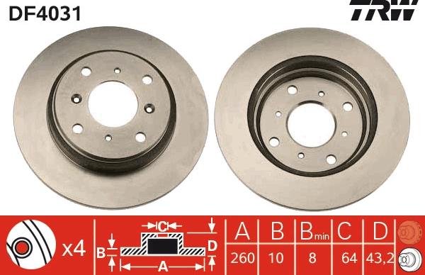 TRW DF4031 - Kočioni disk www.molydon.hr