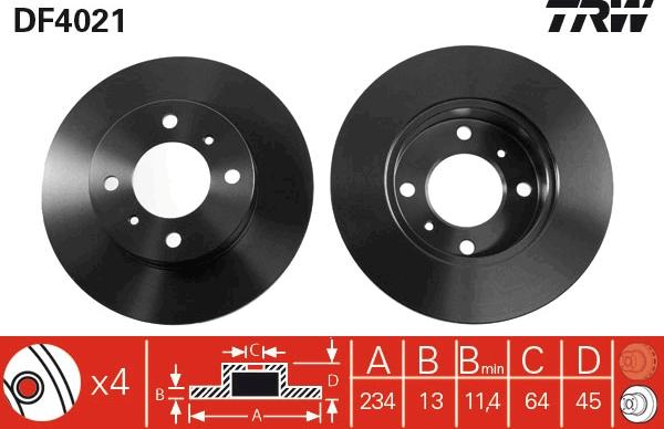 TRW DF4021 - Kočioni disk www.molydon.hr