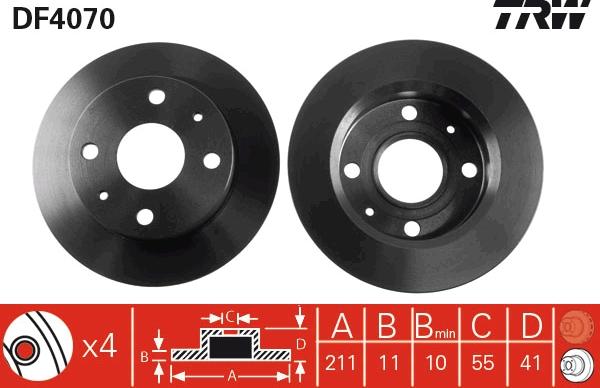 TRW DF4070 - Kočioni disk www.molydon.hr