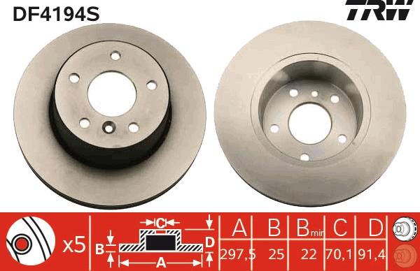 TRW DF4194S - Kočioni disk www.molydon.hr