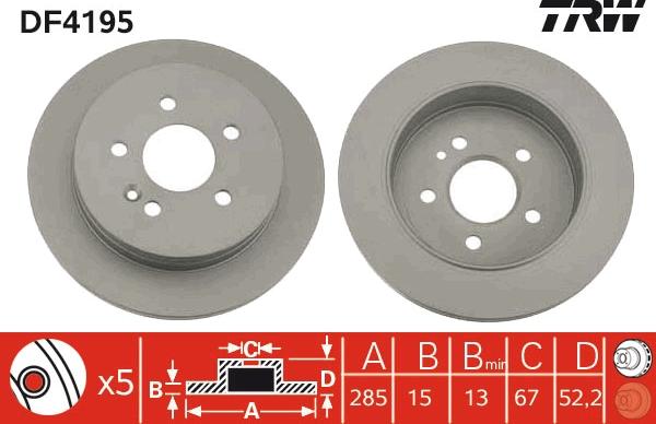 TRW DF4195 - Kočioni disk www.molydon.hr