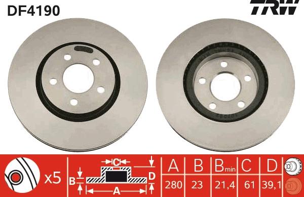 TRW DF4190 - Kočioni disk www.molydon.hr