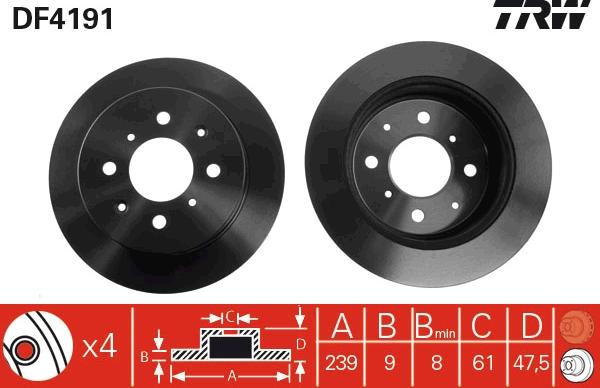 TRW DF4191 - Kočioni disk www.molydon.hr