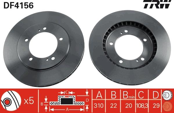 TRW DF4156 - Kočioni disk www.molydon.hr