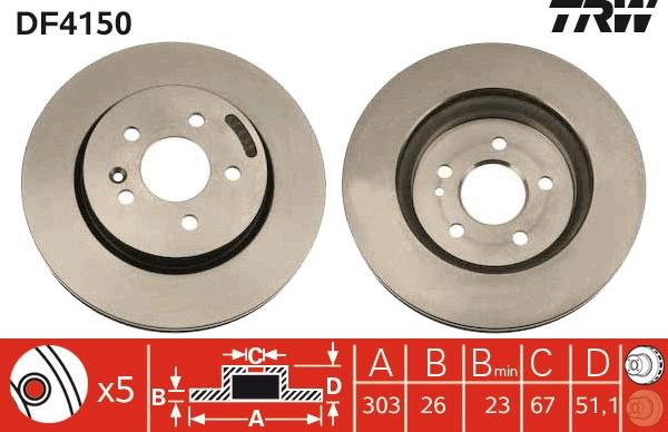 TRW DF4150 - Kočioni disk www.molydon.hr