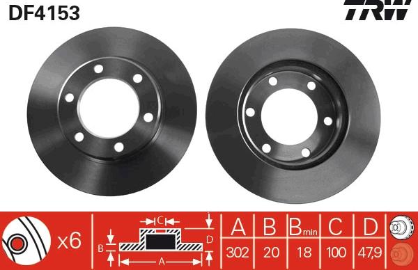 TRW DF4153 - Kočioni disk www.molydon.hr