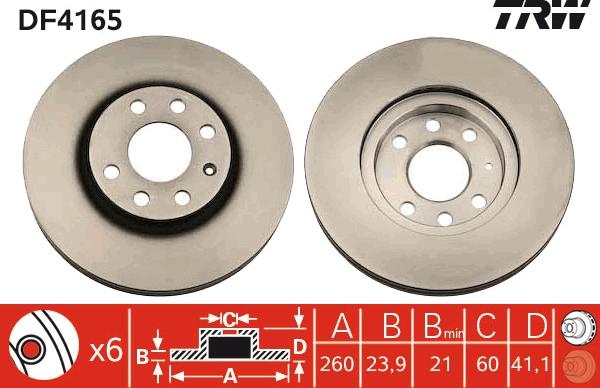 TRW DF4165 - Kočioni disk www.molydon.hr