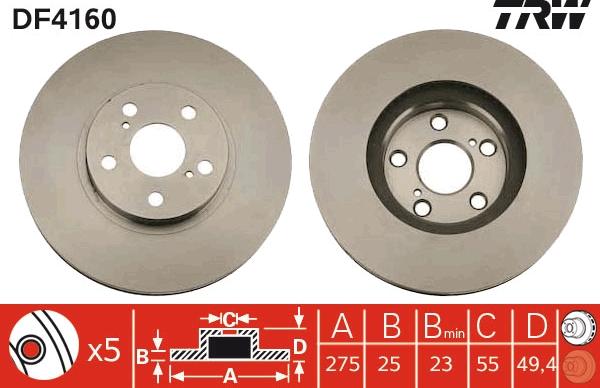 TRW DF4160 - Kočioni disk www.molydon.hr