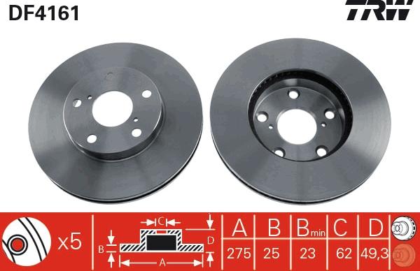 TRW DF4161 - Kočioni disk www.molydon.hr