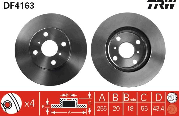 TRW DF4163 - Kočioni disk www.molydon.hr