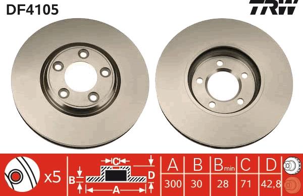 TRW DF4105 - Kočioni disk www.molydon.hr