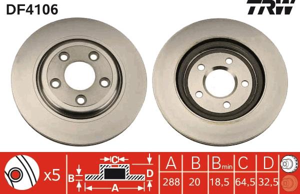 TRW DF4106 - Kočioni disk www.molydon.hr