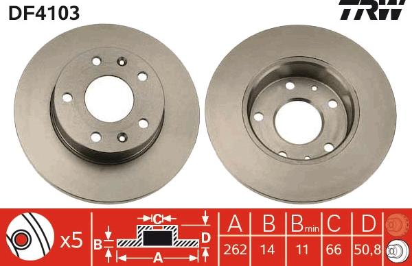 TRW DF4103 - Kočioni disk www.molydon.hr