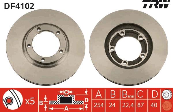 TRW DF4102 - Kočioni disk www.molydon.hr