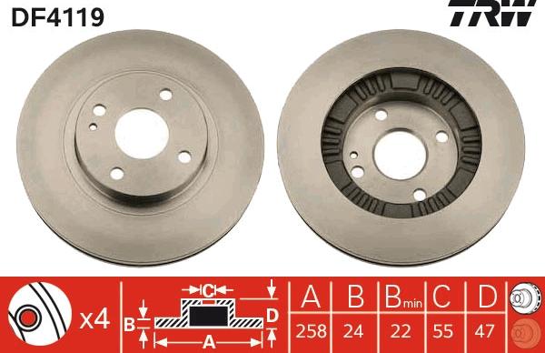 TRW DF4119 - Kočioni disk www.molydon.hr