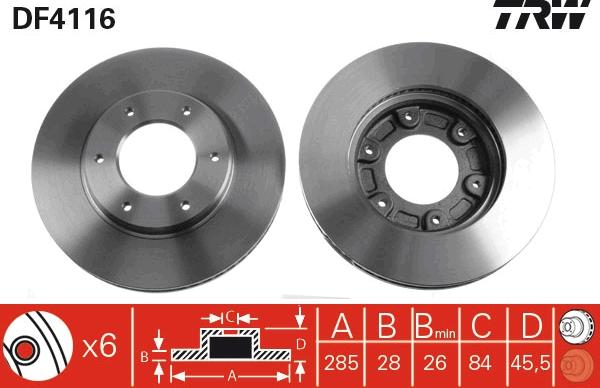 TRW DF4116 - Kočioni disk www.molydon.hr