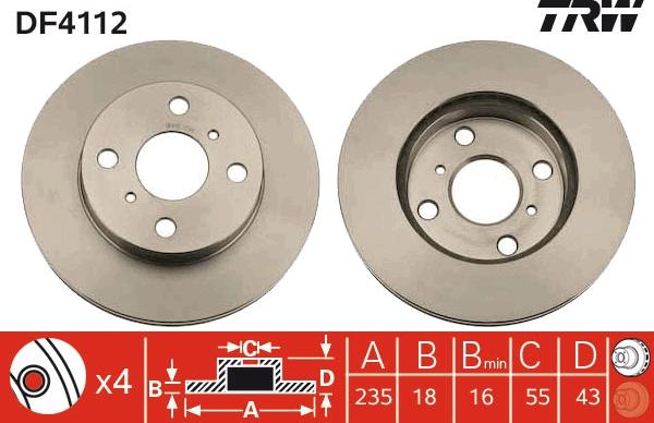 TRW DF4112 - Kočioni disk www.molydon.hr