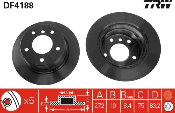 TRW DF4188 - Kočioni disk www.molydon.hr