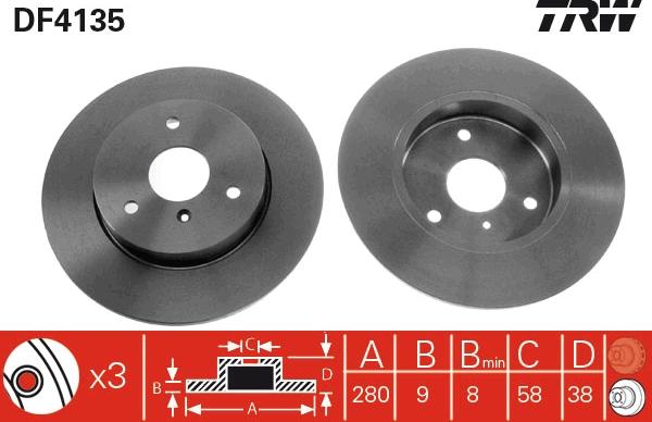 TRW DF4135 - Kočioni disk www.molydon.hr