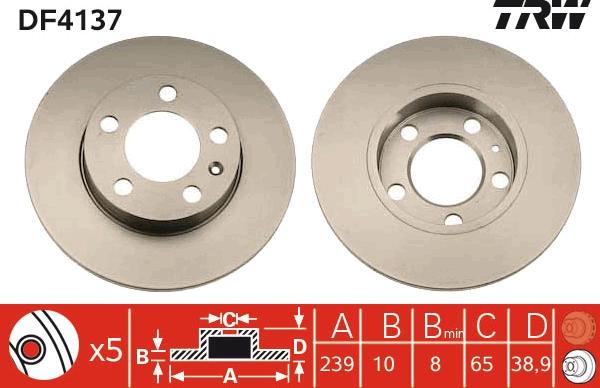 TRW DF4137 - Kočioni disk www.molydon.hr