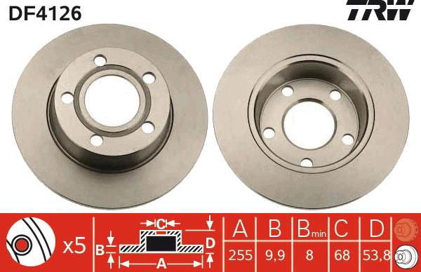 TRW DF4126 - Kočioni disk www.molydon.hr