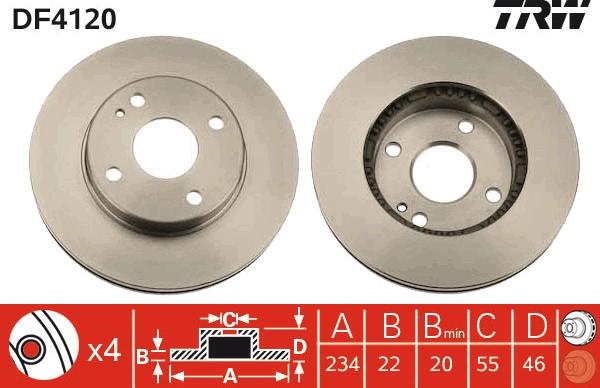 TRW DF4120 - Kočioni disk www.molydon.hr