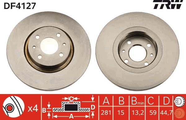 TRW DF4127 - Kočioni disk www.molydon.hr