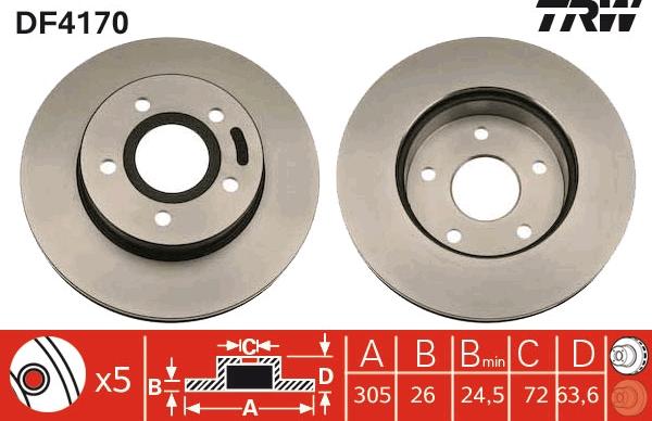 TRW DF4170 - Kočioni disk www.molydon.hr