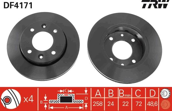 TRW DF4171 - Kočioni disk www.molydon.hr